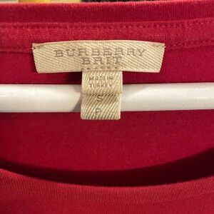 Burberry Red Short Sleeve Tee